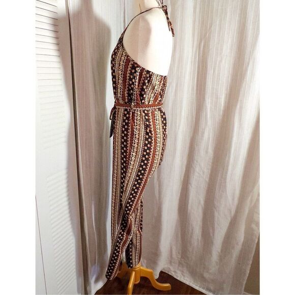 Boutique | Women’s | Jumpsuits | M | Brown Halter Abstract Romper - Picture 3 of 6